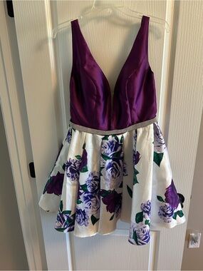 Splash Purple Satin Lined Dress